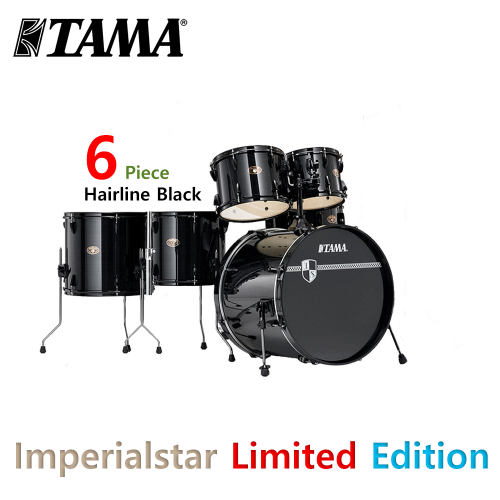 TAMA 임페리얼 스타 한정판 6기통 쉘팩 헤어라인 블랙 대신악기